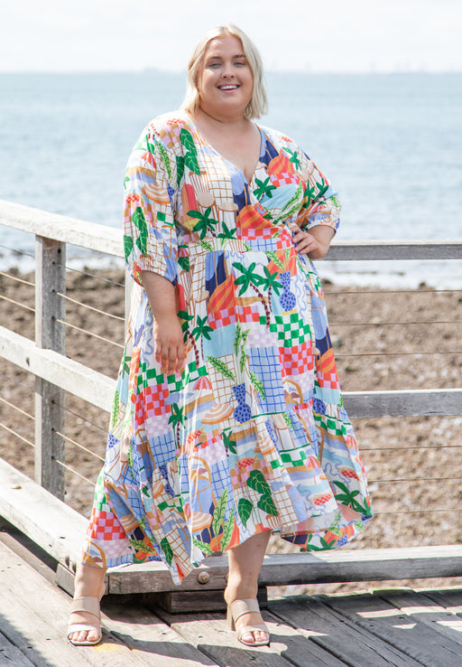 Teddy Wrap Dress in Greece