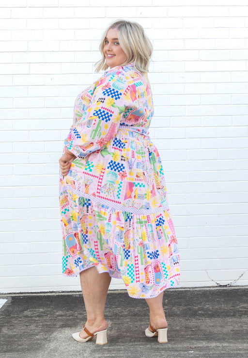 Button Down Dress in Rodeo
