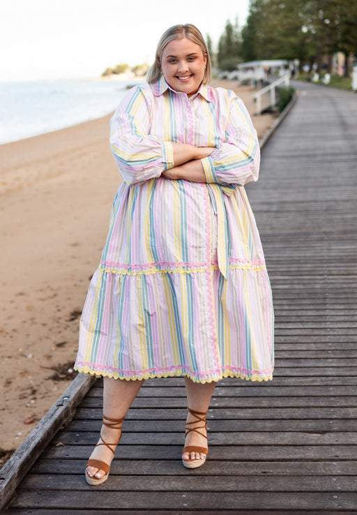 Button Down Dress in Gelato