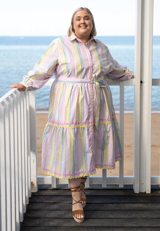 Button Down Dress in Gelato