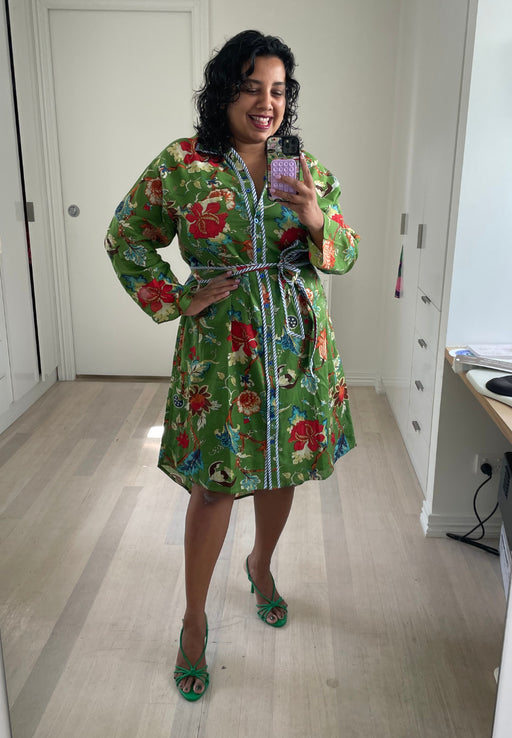 Mahalia Shirt Dress in Verdante