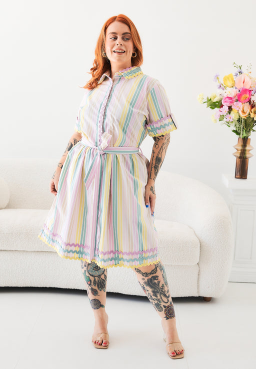 Shawty Button Down Dress in Gelato