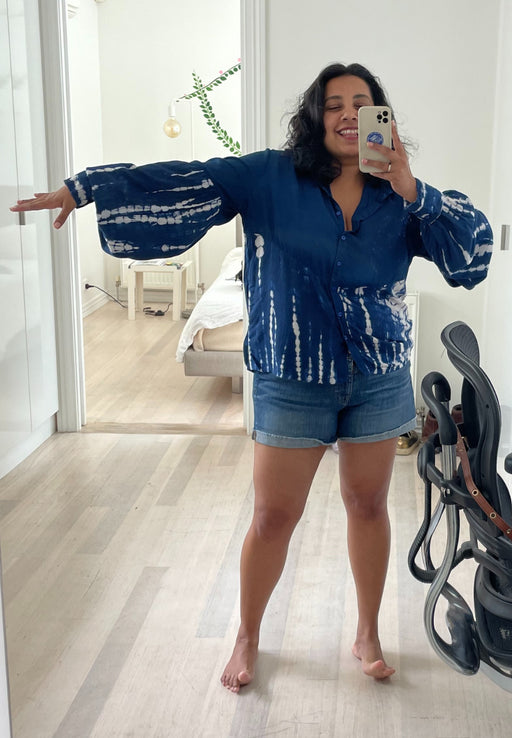 The Ralphie Blouse in Indigo
