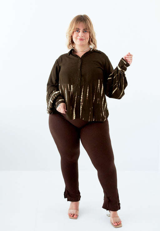 The Ralphie Blouse in Dark Olive