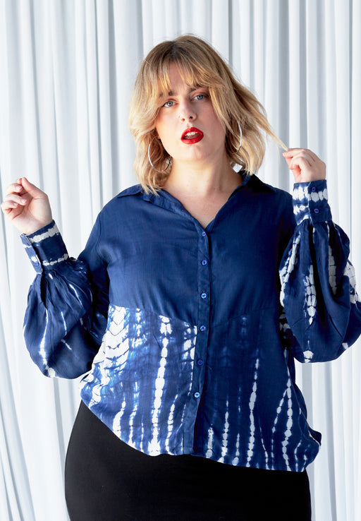 The Ralphie Blouse in Indigo