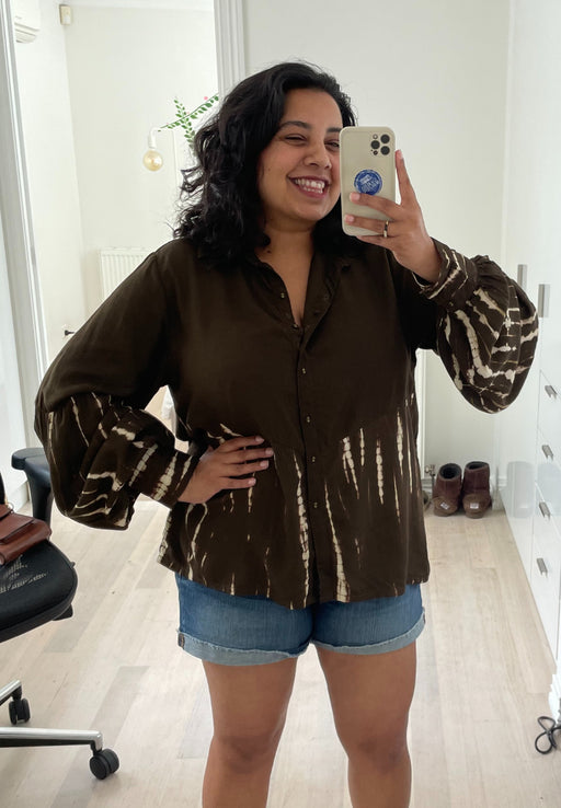 The Ralphie Blouse in Dark Olive